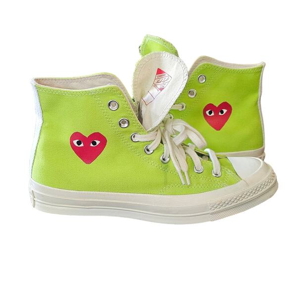 Converse Chuck Taylor All Star 70 Hi Comme Des Garcons PLAY Pre-Loved W 9/ M 7 - Picture 8 of 12